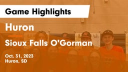 Huron  vs Sioux Falls O'Gorman  Game Highlights - Oct. 31, 2023