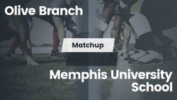 Matchup: Olive Branch High vs. Memphis University  2016