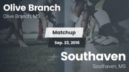 Matchup: Olive Branch High vs. Southaven  2016