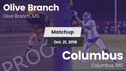 Matchup: Olive Branch High vs. Columbus  2016