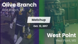 Matchup: Olive Branch High vs. West Point  2017