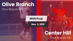 Matchup: Olive Branch High vs. Center Hill  2018