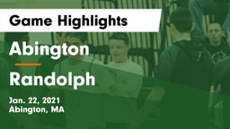 Abington  vs Randolph  Game Highlights - Jan. 22, 2021