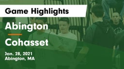 Abington  vs Cohasset  Game Highlights - Jan. 28, 2021