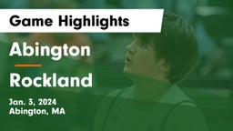 Abington  vs Rockland   Game Highlights - Jan. 3, 2024