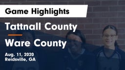 Tattnall County  vs Ware County  Game Highlights - Aug. 11, 2020