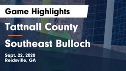 Tattnall County  vs Southeast Bulloch  Game Highlights - Sept. 22, 2020