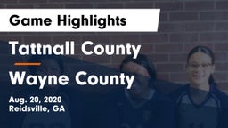 Tattnall County  vs Wayne County  Game Highlights - Aug. 20, 2020