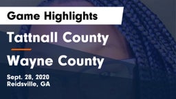 Tattnall County  vs Wayne County  Game Highlights - Sept. 28, 2020