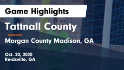 Tattnall County  vs Morgan County  Madison, GA Game Highlights - Oct. 20, 2020