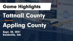 Tattnall County  vs Appling County  Game Highlights - Sept. 30, 2021