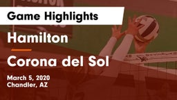 Hamilton  vs Corona del Sol  Game Highlights - March 5, 2020
