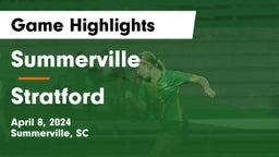 Summerville  vs Stratford  Game Highlights - April 8, 2024