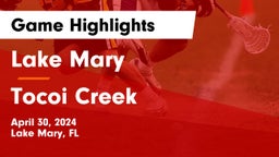 Lake Mary  vs Tocoi Creek  Game Highlights - April 30, 2024