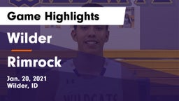 Wilder  vs Rimrock Game Highlights - Jan. 20, 2021