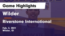 Wilder  vs Riverstone International Game Highlights - Feb. 3, 2021