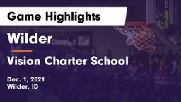 Wilder  vs Vision Charter School Game Highlights - Dec. 1, 2021