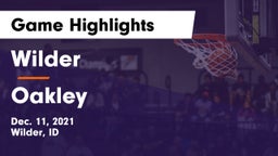 Wilder  vs Oakley  Game Highlights - Dec. 11, 2021