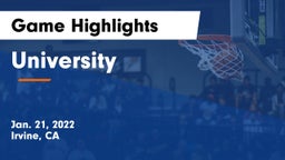 University  Game Highlights - Jan. 21, 2022