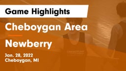 Cheboygan Area  vs Newberry  Game Highlights - Jan. 28, 2022