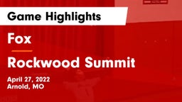Fox  vs Rockwood Summit  Game Highlights - April 27, 2022