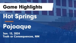 Hot Springs  vs Pojoaque  Game Highlights - Jan. 13, 2024