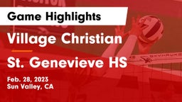 Village Christian  vs St. Genevieve HS Game Highlights - Feb. 28, 2023