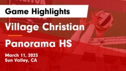 Village Christian  vs Panorama HS Game Highlights - March 11, 2023