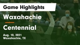 Waxahachie  vs Centennial  Game Highlights - Aug. 10, 2021