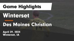 Winterset  vs Des Moines Christian  Game Highlights - April 29, 2024