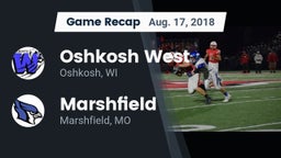 Recap: Oshkosh West  vs. Marshfield  2018