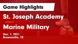 St. Joseph Academy  vs Marine Military  Game Highlights - Dec. 7, 2021