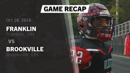 Recap: Franklin  vs. Brookville  2016