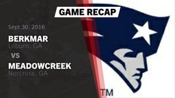 Recap: Berkmar  vs. Meadowcreek  2016
