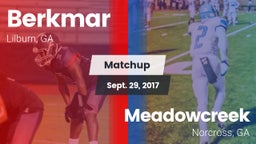 Matchup: Berkmar  vs. Meadowcreek  2017