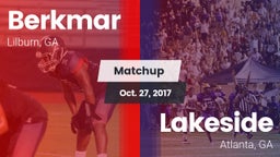 Matchup: Berkmar  vs. Lakeside  2017
