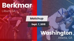 Matchup: Berkmar  vs. Washington  2018