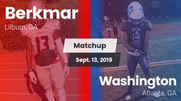 Matchup: Berkmar  vs. Washington  2019