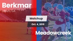 Matchup: Berkmar  vs. Meadowcreek  2019