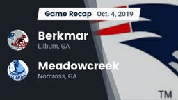 Recap: Berkmar  vs. Meadowcreek  2019