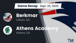 Recap: Berkmar  vs. Athens Academy 2020