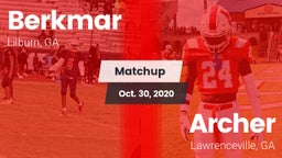 Matchup: Berkmar  vs. Archer  2020