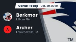 Recap: Berkmar  vs. Archer  2020