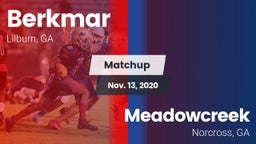 Matchup: Berkmar  vs. Meadowcreek  2020