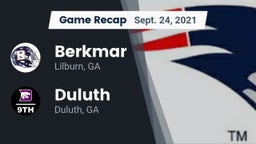Recap: Berkmar  vs. Duluth  2021