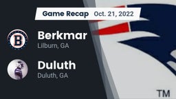Recap: Berkmar  vs. Duluth  2022