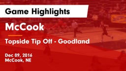 McCook  vs Topside Tip Off - Goodland Game Highlights - Dec 09, 2016