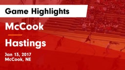 McCook  vs Hastings  Game Highlights - Jan 13, 2017