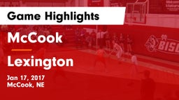 McCook  vs Lexington  Game Highlights - Jan 17, 2017