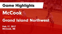 McCook  vs Grand Island Northwest  Game Highlights - Feb 17, 2017